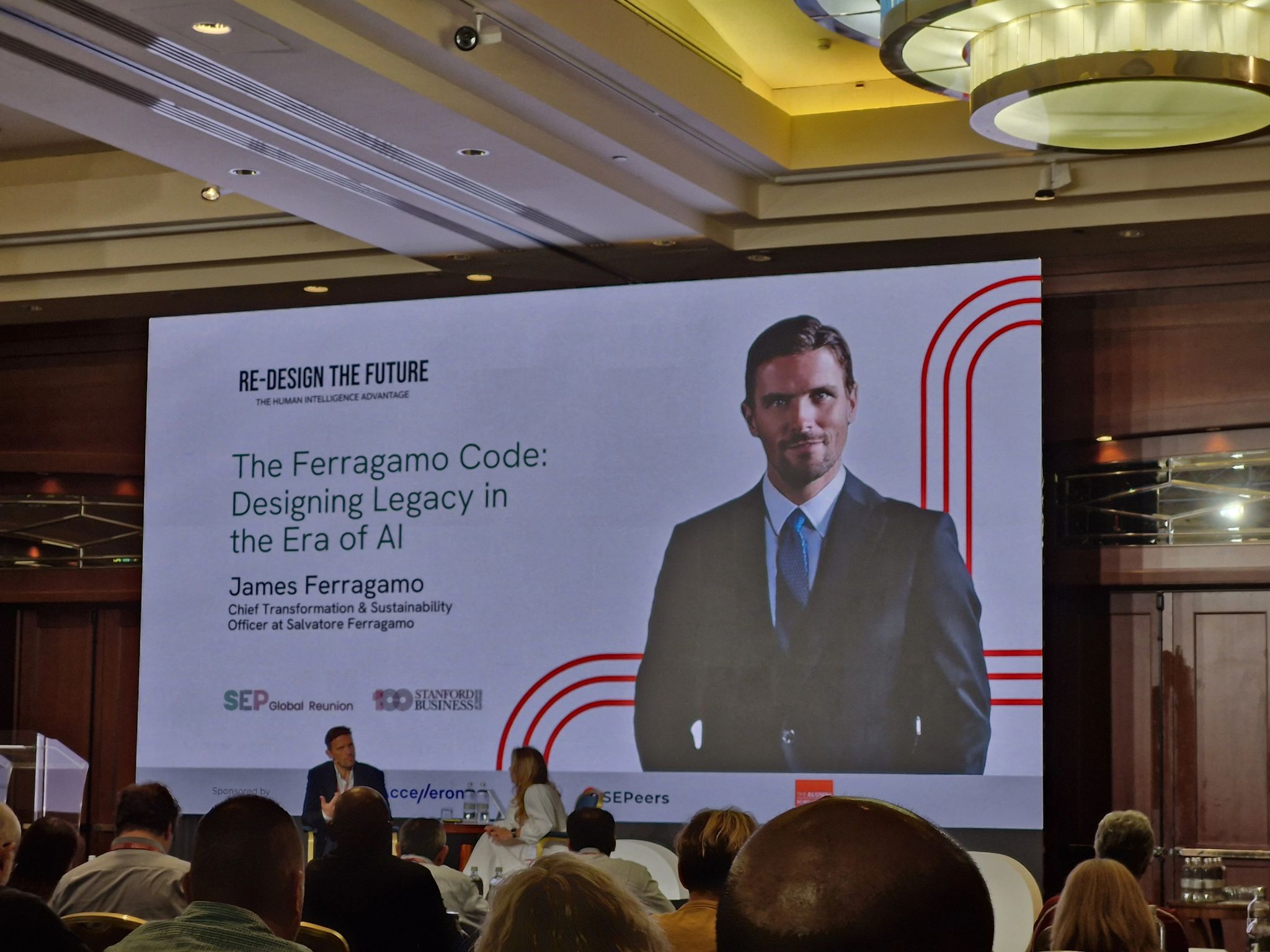 James Ferragamo presenting at Venice reunion